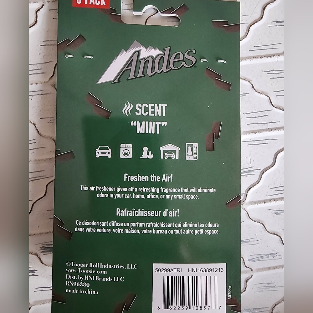 NWT Andes Mint Air Freshener 3 Pack - Picture 2 of 4